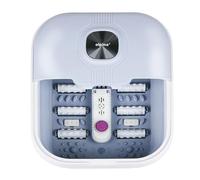 alpina Spa Pieds 8L 500W - Bain de Pieds Pliable Chauffant avec Bulles - Rouleaux Massage et Pierre Ponce - Spa Relaxation Maison Pieds - Bleu Clair