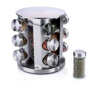 alpina Support à épices rotatif avec pots Ø 19 X 23 CM 360º Rotatif 12 Pots Acier inoxydable