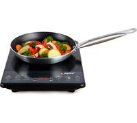 alpina Table de cuisson électrique à induction 1 plaque 2000W - Plaque de cuisson électrique avec minuterie et sécurité enfants - Pose libre - Plaque à induction avectactile - Noir