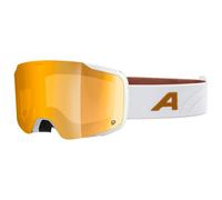 Alpina - Taos Q S2 - Masque de ski - white / gold matt / quattroflex gold