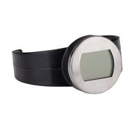 Alpina Thermomètre à vin - Placement autour de la bouteille de vin - Compatible avec toutes les bouteilles de vin - Acier inoxydable - Noir/argenté