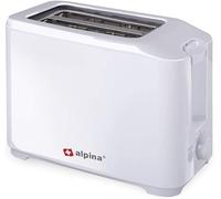 Alpina Toaster - 2 tranches - Tiroir à miettes - 7 niveaux de brunissement - 700W - Blanc
