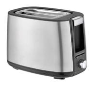 Alpina Toaster 750 Watts - 2 tranches avec tiroir à miettes - Boîtier en acier inoxydable