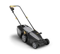 Alpina Tondeuse Electrique AL1 34 E, Largeur de Coupe 34 cm, 1200 W, Bac de ramassage en Plastique de 35 L Noir