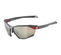 Alpina - Twist Six Q Mirror S3 - Lunettes vélo - midnight grey matt / quattroflex silver mirror