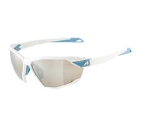 Alpina - Twist Six Q Mirror S3 - Lunettes vélo - white matt / quattroflex silver mirror