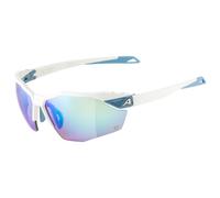 Alpina - Twist Six S HR Q S3 - Lunettes vélo - white matt / quattroflex blue mirror