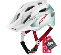 ALPINA Unisexe - Enfants, CARAPAX JR. Casque de vélo, pistachio-cherry matt, 51-56 cm
