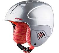 ALPINA Unisexe - Enfants, CARAT Casque de ski, silver-flamingo, 48-52 cm
