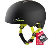 ALPINA HACKNEY casque de vélo pour enfant noir mat-jaune néon 47-51cm