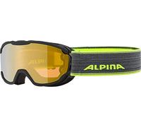ALPINA Unisexe - Enfants, PHEOS JR. Q-LITE Lunettes de ski, black-neon yellow, One Size