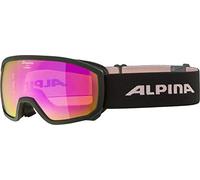 ALPINA Unisexe - Enfants, SCARABEO JR. Q-LITE Lunettes de ski, black-rose, One Size