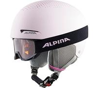 ALPINA Unisexe - Enfants, ZUPO Set (+Piney) Casque de Ski, Light-Rose Matt, 48-52 cm