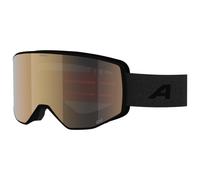 Alpina - Venet M QV S2-3 - Masque de ski - black matt / gold