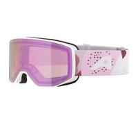 Alpina - Venet Q-Lite Mirror S2 (VLT 28%) - Masque de ski - white / rose matt / mirror rose