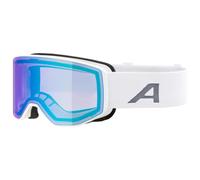 Alpina - Venet Q-Lite Mirror S2 (VLT 29%) - Masque de ski - white matt / mirror blue