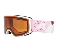 ALPINA Venet - Masque de ski haut de gamme pour femmes et hommes, ajustement optimal, idéal pour porteurs de lunettes, anti-buée, circulation d’air efficace, white-rose matt