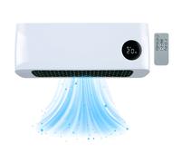 alpina Ventilateur Chauffage Mural 1000-2000W - Radiateur Électrique d’Appoint avec Télécommande - Chauffage Électrique Céramique PTC Réglable en Température et Minuterie - Idéal pour Intérieur