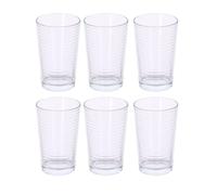 Alpina Verres à eau 220 ml - Lot de 6 - Blanc - Adaptés au lave-vaisselle