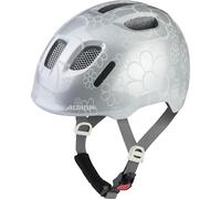 ALPINA XIMO 2 - Casque de vélo léger et sûr pour Enfants avec LED optionnel - Silver Flower Gloss - 49-54