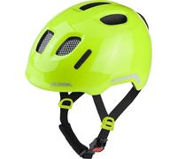 ALPINA XIMO 2 Flash - Casque de vélo léger et sûr pour Enfants avec LED intégrés - be Visible Gloss - 45-49