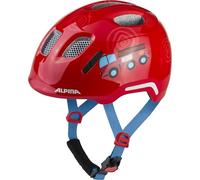 ALPINA XIMO 2 Flash - Casque de vélo léger et sûr pour Enfants avec LED intégrés - Fire Fighter Gloss - 45-49