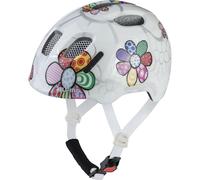 ALPINA XIMO 2 Flash - Casque de vélo léger et sûr pour Enfants avec LED intégrés - White Flower Gloss - 47-51