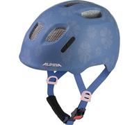 ALPINA XIMO 2 L.E. (Mat) - Casque de vélo léger et sûr pour Enfants avec LED optionnel - Soft Blue Flowers Matt - 47-51