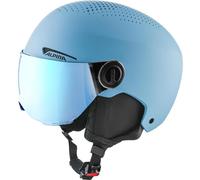 ALPINA Zupo Visor Q-Lite Casque de Ski Jeunesse Unisexe, Bleu fumé Mat, 48-52