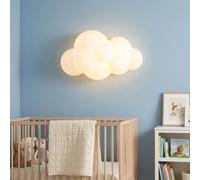 Alpinaluz Aplique Murale LED Enfant Nuage 3D 7W en Policarbonate Blanc avec Lumière Tricolore CCT 3000K/4000K/6000K, Design Moderne et Sécurisé pour Chambres d'Enfants et Espaces Ludiques