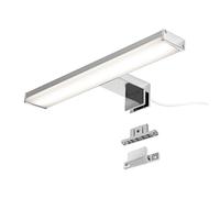 Alpinaluz Applique LED Chromée pour Miroir - 4000K - Éclairage Frontal et Bas - Montage sur Miroir, Mur ou Meuble - IP44 - Aluminium et Acrylique (30cm 8W)