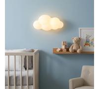Alpinaluz Applique Murale Enfant LED CLOUDY NUAGE 3D en Policarbonate Blanc, 12W, Lumière CCT 3000K/4000K/6000K, Lampe Décorative Moderne pour Chambre d’Enfant, Couloir et Escalier