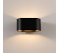 Alpinaluz Applique Murale Intérieure Noire en Métal - Éclairage Haut et Bas Up & Down - Douille G9 - Design Moderne Minimaliste - Pour Couloir, Salon, Escalier, Chambre, Hôtel,