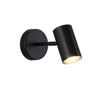 Alpinaluz Applique murale intérieure orientable noire - Culot E27-G45 - Design moderne en acier - Lampe réglable pour lecture, chambre, salon ou couloir - Style minimaliste IP20