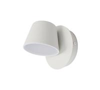 Alpinaluz Applique Murale LED 6W 2700K en Aluminium Blanc - Design Cylindrique Orientable - Lumière Blanche Chaude Sans Éblouissement - Pour Chambre, Couloir ou Salon