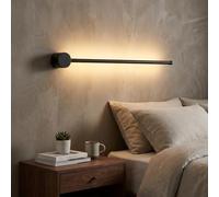 Applique Murale Minimaliste Linéaire ""AXIS"" - LED 10W, 60cm, Métal, Rotatif à 360 , Lumière Chaude 2700K