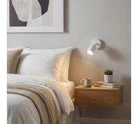 Applique murale orientable GU10 en métal design moderne et compact Blanc