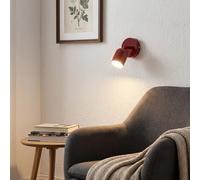 Alpinaluz Applique Murale Orientable GU10 en Métal Rouge - Lampe de Lecture Moderne et Minimaliste pour Chambre, Salon et Hôtel - Design Compact et Fonctionnel avec Foco Ajustable à 45°
