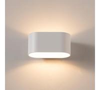Alpinaluz Applique Murale Up & Down avec Douille G9, Design Courbé en Métal, Éclairage Décoratif Intérieur pour Couloir, Salon et Chambre, IP20 (Blanc)