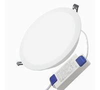 Alpinaluz Downlight LED Encastrable 40W IP44 avec Système CCT Blanc Chaud/Neutre/Froid CRI>80 en Aluminium, 135 lm/W, Diamètre Extérieur 23 cm pour Plafonds Hauts, Salon et Salle de Bain