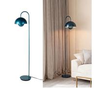 ALPINALUZ Lampadaire forme zêta, métal style nordique , douille E27 bleu