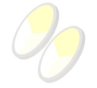 Alpinaluz Lot de 2 plafonniers LED blancs 24 W Ø300 mm - Downlight LED encastrable ou surface, ultra fin 17 mm, 2400 lm, CCT 3000K/4000K/6000K, coupe réglable Ø65-270 mm, IP44