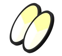 Alpinaluz Lot de 2 plafonniers LED noirs 24 W Ø300 mm - Downlight LED encastrable ou surface, coupe réglable Ø65-270 mm, ultra fin 17 mm, 2400 lm, CCT 3000K/4000K/6000K, IP44