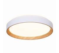 Alpinaluz Plafonnier LED 30 W Ø40 cm lumière CCT 3000 K 4000 K 6000 K, design moderne, boîtier en polycarbonate résistant avec côté blanc et intérieur effet bois pour salon chambre