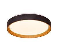 Alpinaluz Plafonnier LED 30 W Ø40 cm lumière CCT 3000 K 4000 K 6000 K, design moderne, boîtier en polycarbonate résistant avec côté noir et intérieur effet bois pour salon chambre