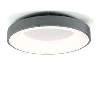 Alpinaluz Plafonnier LED Rond 36W 4500lm CCT 3000K-6000K D40 cm Gris | Diffuseur PC à lumière uniforme et design rond bas pour salon, salle à manger, chambre, cuisine, couloir et entrée
