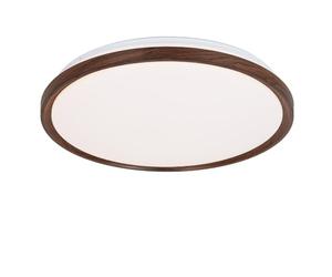 Alpinaluz Plafonnier LED 40 W Ø48 cm, couleur noyer foncé, cadre effet bois avec diffuseur de lumière latérale et lumière CCT sélectionnable 3000K/4000K/6000K pour salon, chambre et couloir