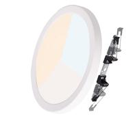 Alpinaluz Plafonnier LED blanc rond 18 W Ø225 mm - Encastrable ou de surface avec trou réglable Ø65-200 mm - IP44 Ultra fin 17 mm - CCT réglable 3000K/4000K/6000K pour salle de bain, cuisine, couloir