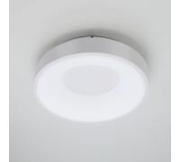 Alpinaluz Plafonnier LED de 28 W Ø30 cm avec sélecteur couleur CCT blanc chaud/neutre/froid, design rond métal blanc et lumière latérale CRI85, pour plafond salon ou salle à manger