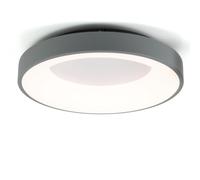 Alpinaluz Plafonnier LED en aluminium de 36 W Ø40 cm 4500 lm avec sélecteur de couleur CCT 3000K/4000K/6000K, design rond en métal gris et lumière latérale CRI85, pour salon et salle à manger